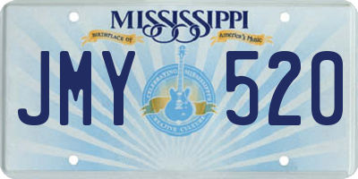 MS license plate JMY520