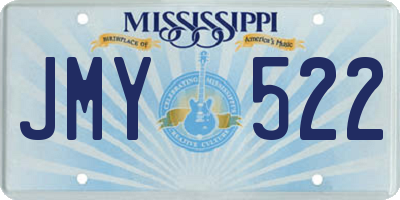 MS license plate JMY522