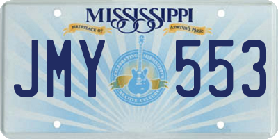 MS license plate JMY553