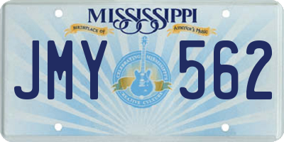MS license plate JMY562