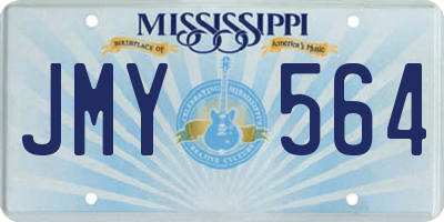 MS license plate JMY564