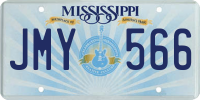 MS license plate JMY566
