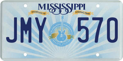 MS license plate JMY570