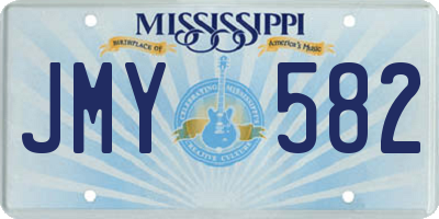MS license plate JMY582
