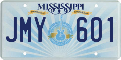 MS license plate JMY601