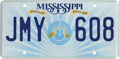 MS license plate JMY608