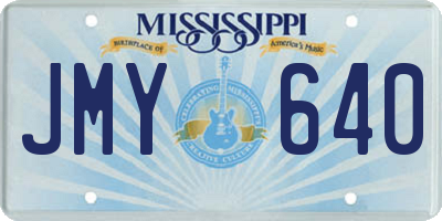 MS license plate JMY640