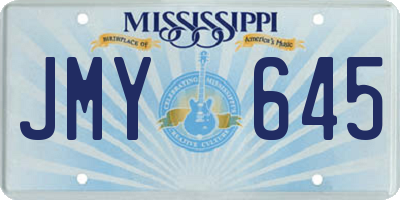 MS license plate JMY645