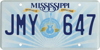 MS license plate JMY647