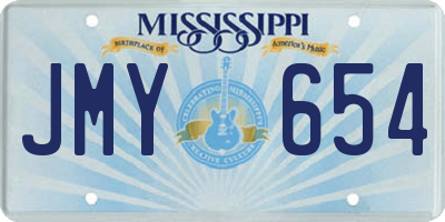 MS license plate JMY654