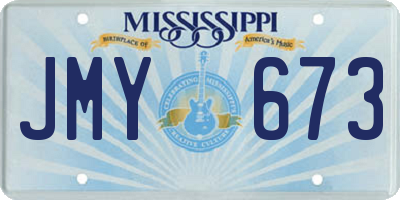 MS license plate JMY673