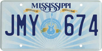 MS license plate JMY674