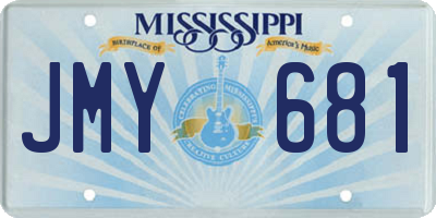 MS license plate JMY681