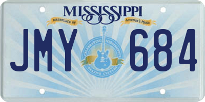MS license plate JMY684