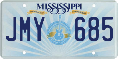 MS license plate JMY685