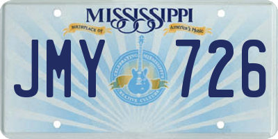 MS license plate JMY726