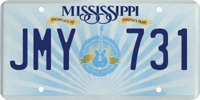 MS license plate JMY731