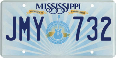 MS license plate JMY732