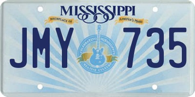 MS license plate JMY735