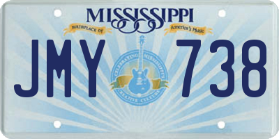 MS license plate JMY738
