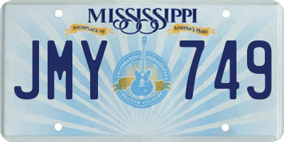 MS license plate JMY749