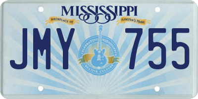 MS license plate JMY755