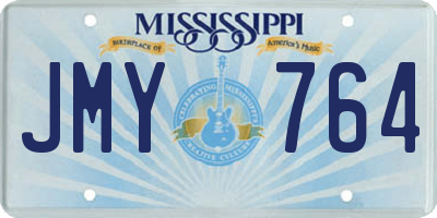 MS license plate JMY764