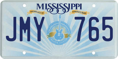 MS license plate JMY765