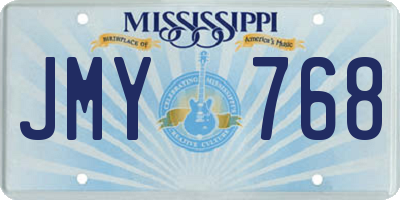 MS license plate JMY768