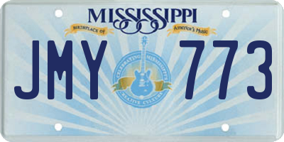 MS license plate JMY773