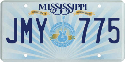 MS license plate JMY775