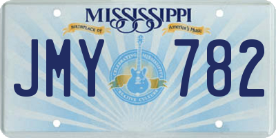 MS license plate JMY782