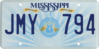 MS license plate JMY794