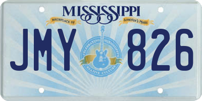 MS license plate JMY826