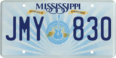 MS license plate JMY830