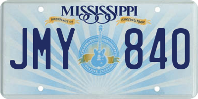 MS license plate JMY840