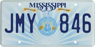 MS license plate JMY846