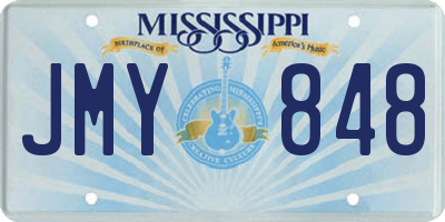 MS license plate JMY848