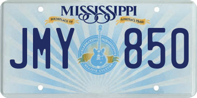 MS license plate JMY850