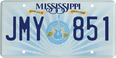 MS license plate JMY851