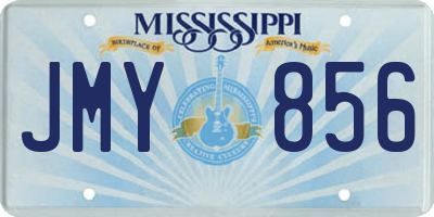 MS license plate JMY856