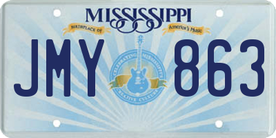 MS license plate JMY863