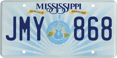 MS license plate JMY868