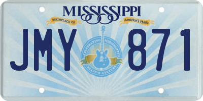 MS license plate JMY871