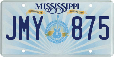 MS license plate JMY875