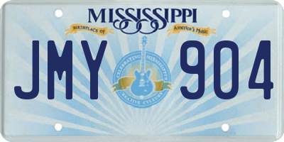 MS license plate JMY904