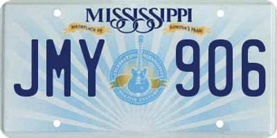 MS license plate JMY906