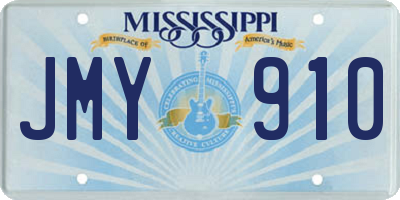 MS license plate JMY910