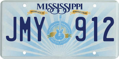 MS license plate JMY912