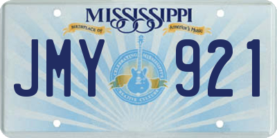 MS license plate JMY921